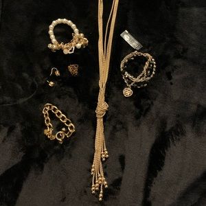 Six pieces of faux gold jewelry!